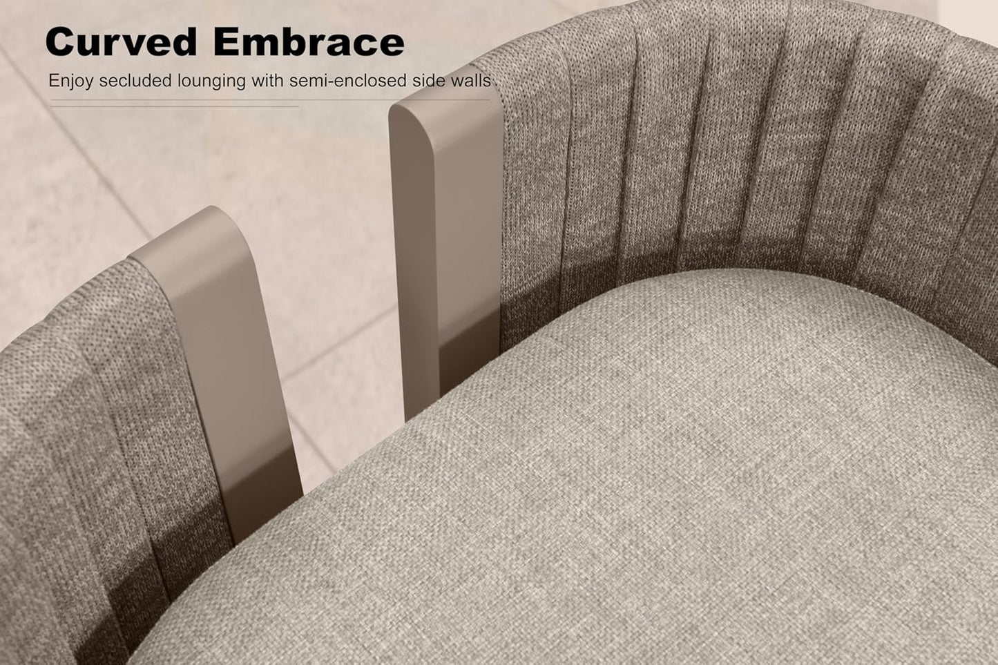 PURPLE LEAF Patio Chaise Lounge with Cushion Aluminum Poolside Sunbathing Tanning Layout Chairs Adjustable Reclining Chairs Set of 2 Nurture Shale