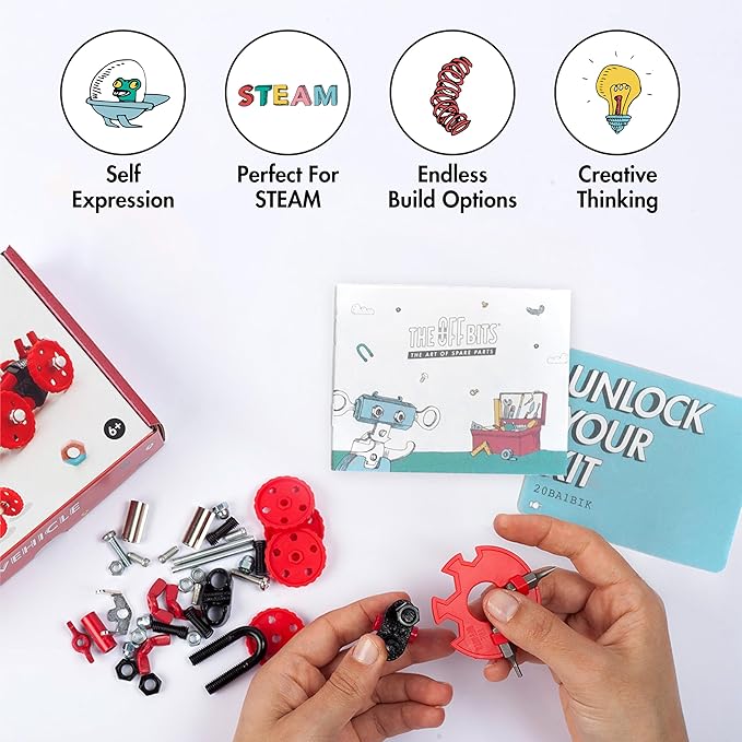 The OFFBITS Stem Building Toys, ChopperBit Educational Robot, Build Your Own Robot for Kids 8+ Years, Stem Toys Engineering Kit, Motorcycle Vehicle Construction Kit Gift Ideas Boys & Girls
