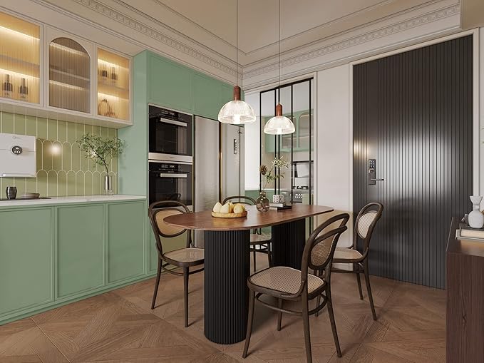 Dimoon 118"x15.7" Peppermint Light Green Peel and Stick Wallpaper Cyan Thicken Waterproof Contact Paper Solid Green Gray Wall Paper Self Adhesive Wallpaper Removable Shelf Drawer Liner Vinyl Roll