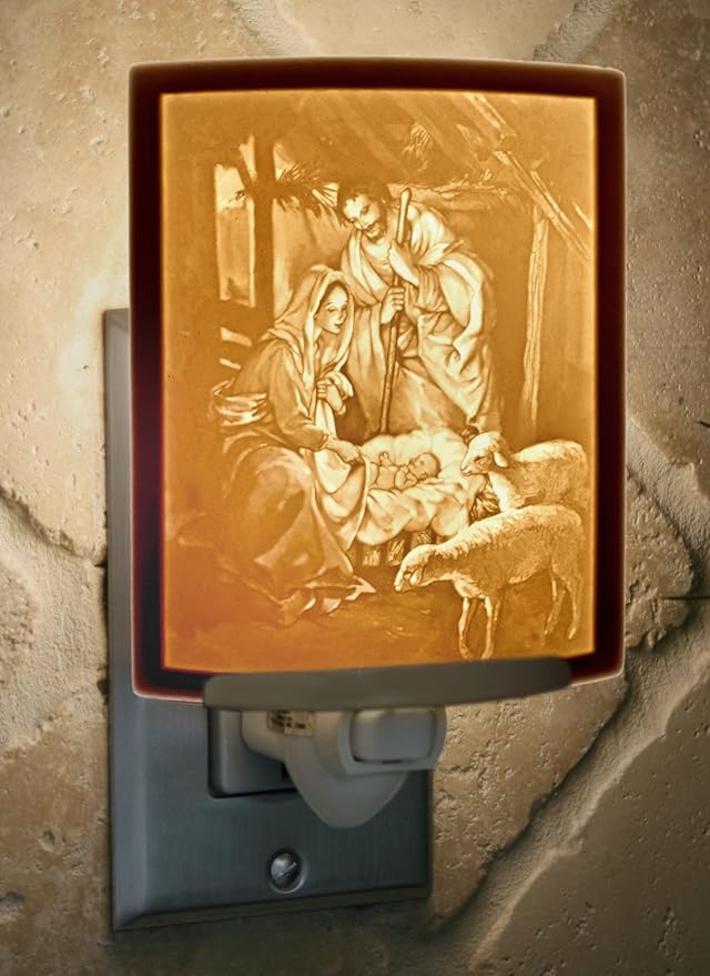 Nativity - Translucent Porcelain Lithophane Christmas Night Light