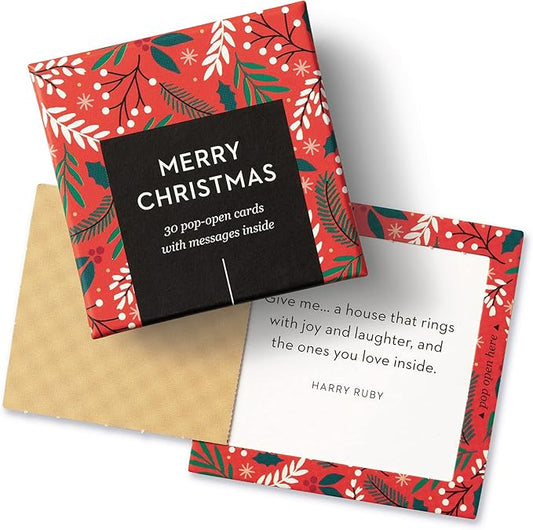 Compendium ThoughtFulls Pop-Open Cards — Merry Christmas — 30 Pop-Open Cards, Each with a Different Inspiring Message Inside