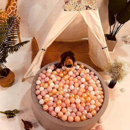 Realhaha Ball Pit Balls 50 100 200 500 Play Balls Plastic Balls for Baby Girls Toddlers Kids Play Tent Pool Playhouse Playpen Party Decoration