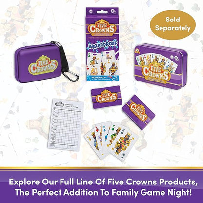 PlayMonster Five Crowns Collectible Tin – Card Game for Kids and Adults, Family Game Night, The Game isn’t Over Until the Kings Go Wild!, 5 Suited Rummy Style Card Game, 1-7 Players, Ages 8+