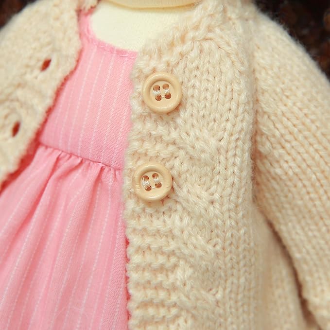 BlissfulPixie Waldorf Doll Handmade Rag Doll - Personalized Collectors Plush Doll for Kids Birthday Present with Beautiful Present Box-Kristy 12"