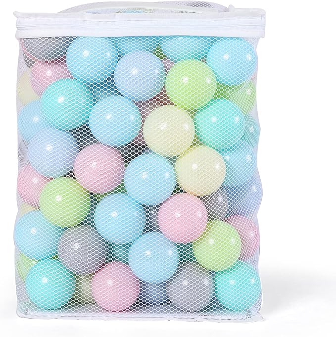Realhaha Ball Pit Balls 50 100 200 500 Play Balls Plastic Balls for Baby Girls Toddlers Kids Play Tent Pool Playhouse Playpen Party Decoration