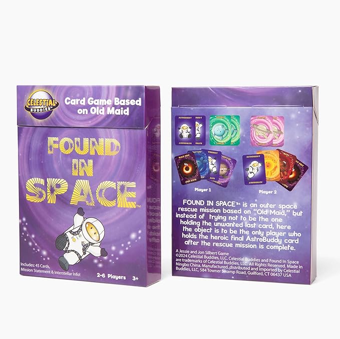 Celestial Buddies Found in Space Card Game | Space-Themed Old Maid - Fun Educational Game for 2-6 Players, Kids Ages 3+ | STEM Learning, Planets, & Space Exploration