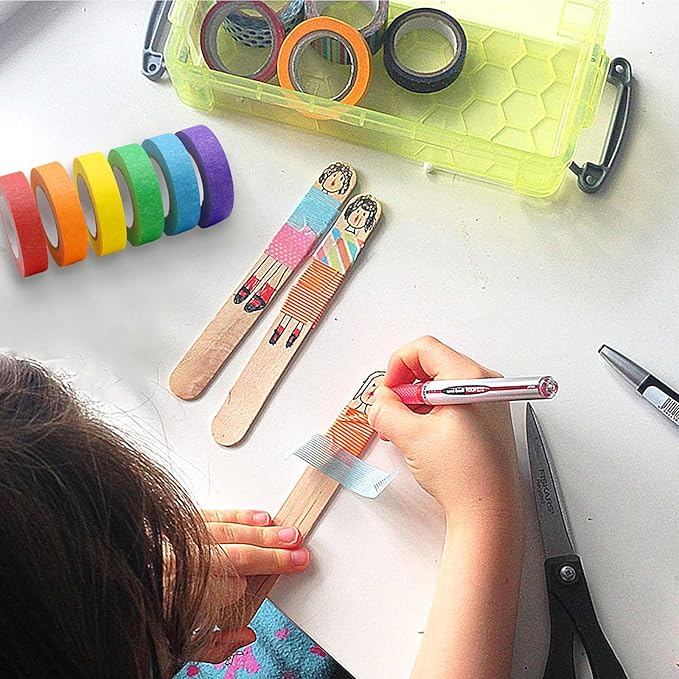 WISYOK 180 Pcs Wood Craft Sticks 5.9 Inch, Ice Cream Sticks, Jumbo Sticks, Popsicle Sticks, Ideal for Building Model, Kids Handicraft, and Creating Craft Projects