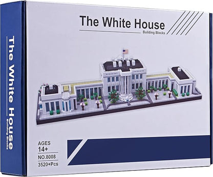 Gift Architecture: The White House Model Building Set - Engaging Micro Block Kit with 3520pcs - Perfect for Adults and Teens - Aesthetically Pleasing Collectible Gift