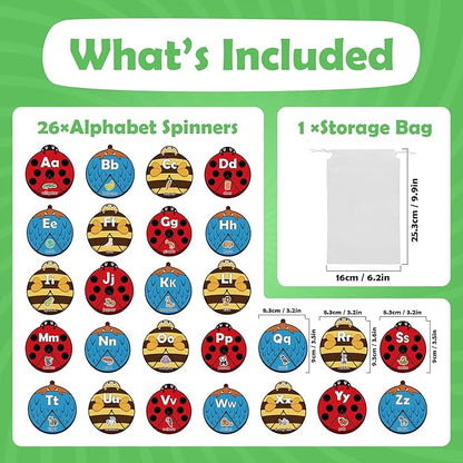 Alphabet Cards, Alphabet Learning Toys, ABC Learning for Toddlers, Letter Matching Game, Sight Words, Kindergarten Preschool Learning Activities, Montessori Educational Toy for Kids