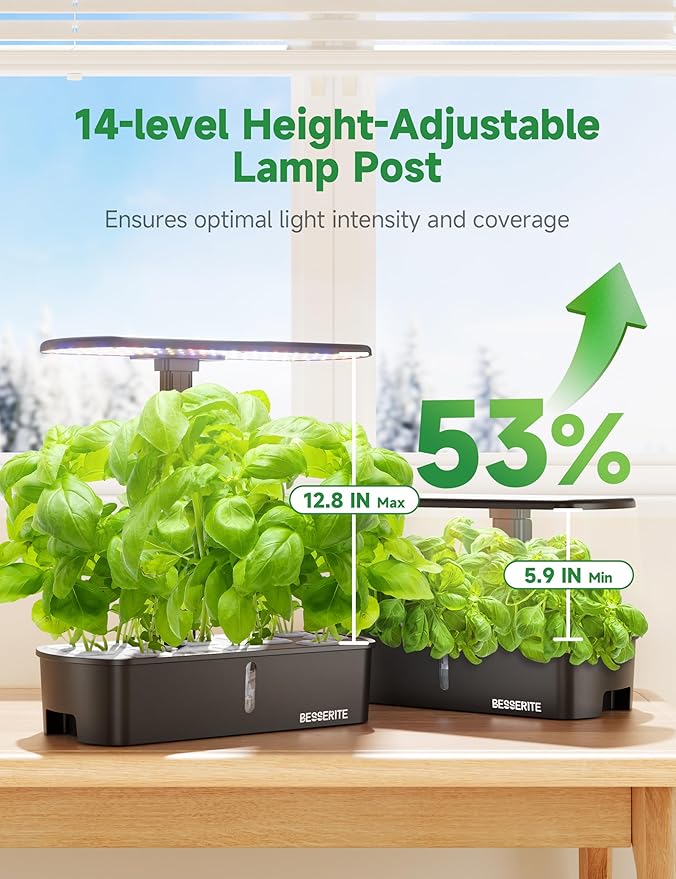 Hydroponics Growing System Kit 12 Pods,Indoor Herb Garden with Light,Kitchen Hydro Ponic Grow System, Countertop Hydro Garden,Smart Planting Kit Home,Plant Grower Inside Kit,Lettuce Grower