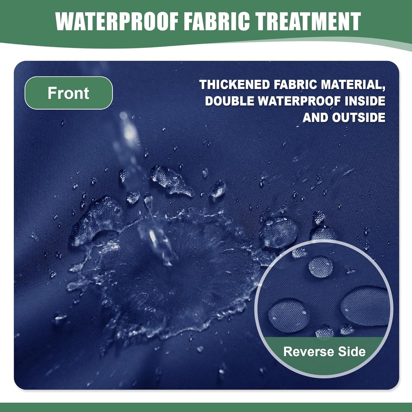 Chaise Lounge Cushions Outdoor Set of 4 - Waterproof and Fade Resistant Sun Lounger Replacement Cushions - Patio Lounger Pads with Removable Cover for Pool, Deck, 80 x 26 x 3 Inch, Navy