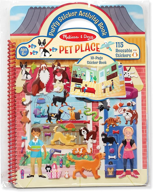 Melissa & Doug Pet Shop Puffy Sticker Set with 115 Reusable Stickers - FSC Certified