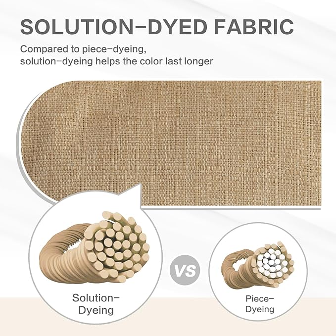 Aoodor 19" x 19" x 5" Tufted Outdoor Chair Cushions, Water Resistant & Fade Resistant Polyester Dining Chair Pads with 2 Straps for Patio Furniture, Set of 4