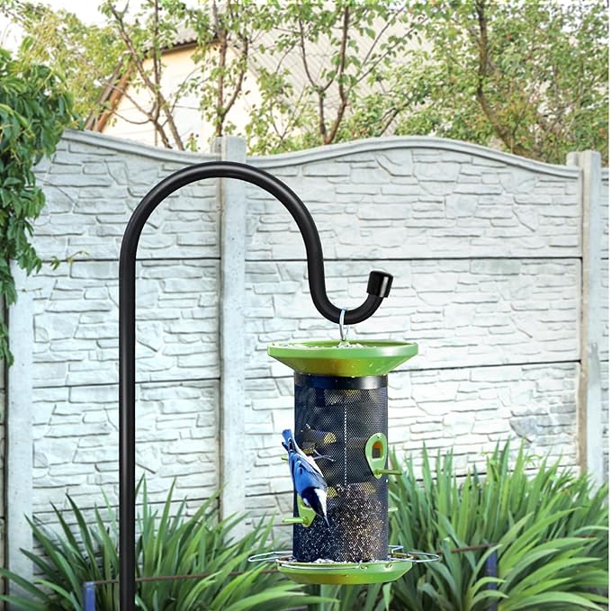 GOFORWILD Shepherd Hooks 2 Pack Adjustable, 49 inches Tall, Premium Metal Garden Hook for Outdoor, Hanging Plant, Solar Lights, Lanterns, Bird Feeders, and Wedding Decor, 7013