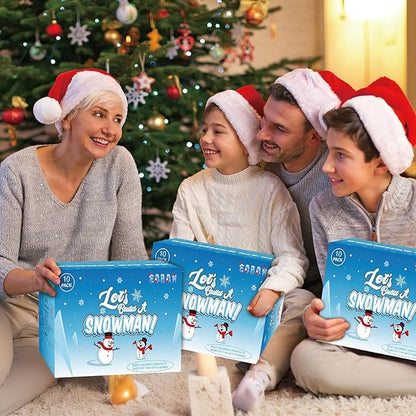 60 Pack Snowman Kit, Christmas Crafts for Kids DIY Kit Bulk, Build a Snowman Set Indoor Decor, Christmas Creative Air Dry Modeling Clay, Xmas Activities Family School Party Snowman Making Supplies