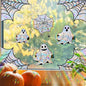 1 Sheet Halloween Window Clings Little Ghosts Static Window Decals Spooky Halloween Suncatcher Stickers Double Sided Windows Stickers for Home Holiday Party Store Glass Decoration