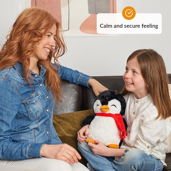 ODOXIA Weighted Animals for Anxiety 3.1lb Penguin | Stuffed Weighted Plush for Kids, Adults | Weighted Stuffed Animals | Weighted Plushies | Weighted Plushie