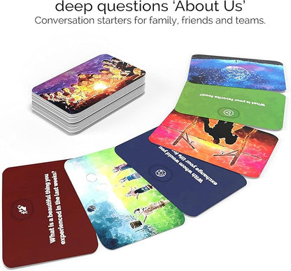 metaFox About Us Conversation Starters | 101 Getting to Know You Questions | Fun and deep Conversation Cards Game for Friends, Family, teammates