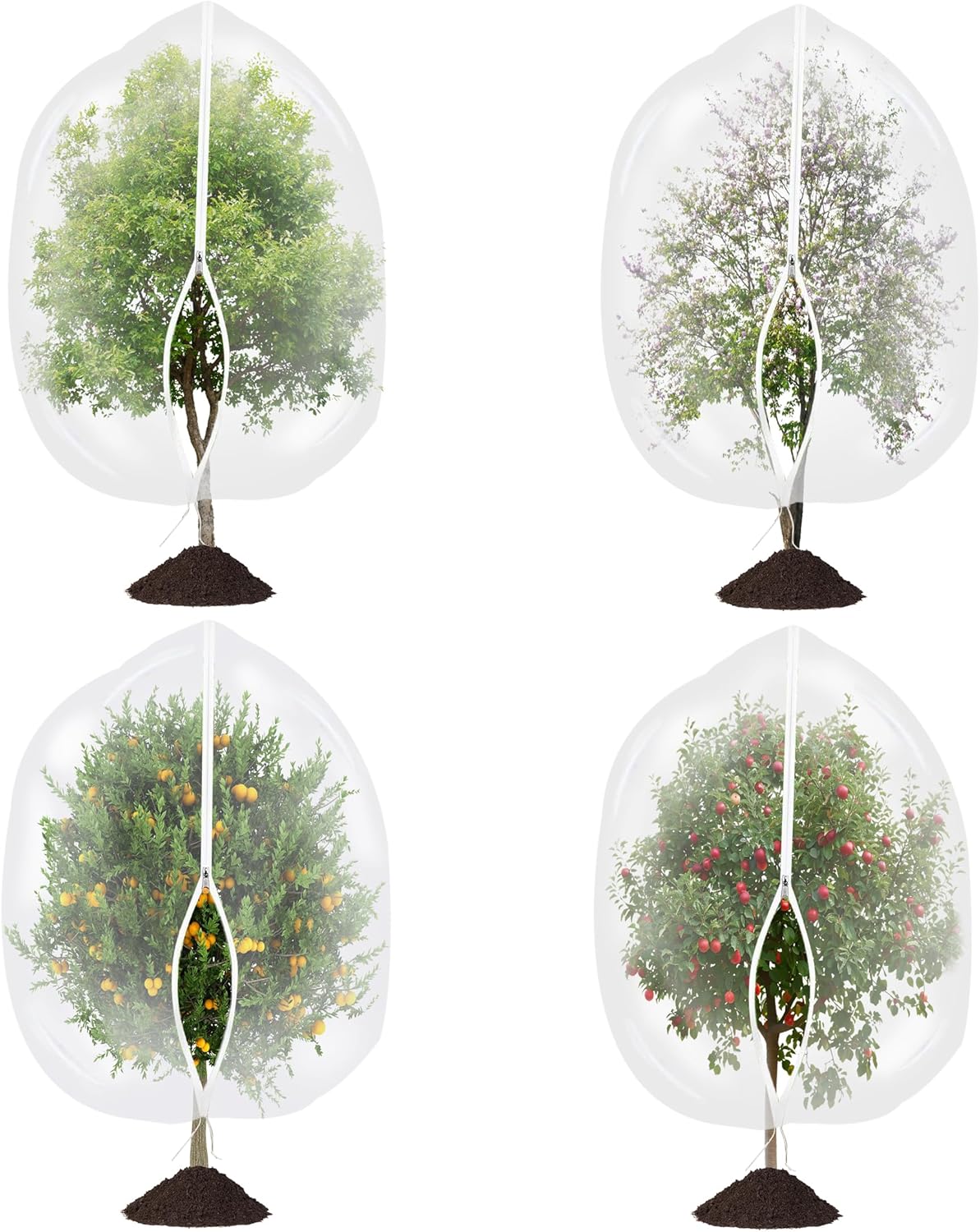 Large Garden Mesh Netting with Zipper and Drawstring,Plants Cover Protection from Anti Birds,Bugs,Cicadas,and Insects-Pest Barrier Bag for Blueberry Bushes,Tomatoes,Citrus,Fruit Tree