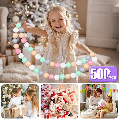 GOGOSO Balls for Ball Pit - Plastic Ball for Toddlers, Baby Kids Ball Pool Decoration 50 100 200 300 500 1000 (6 Colors, 500 Balls)