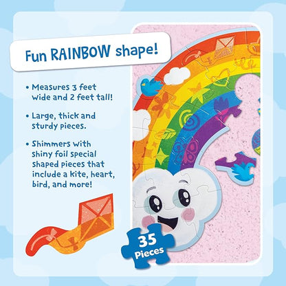 Peaceable Kingdom Shimmery Rainbow Floor Puzzle