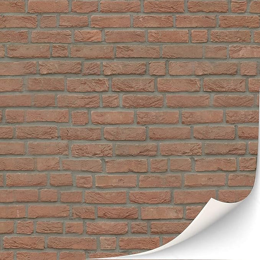 3 Sheets Self-Adhesive Wall Cladding for Dollhouse 1:12 Scale (Clay Bricks)