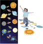 Classroom Decor Sensory Path Decals for Floor & Wall - Solar System Space Exploring Hopscotch Floor Stickers for Boosting Gross Motor Skills