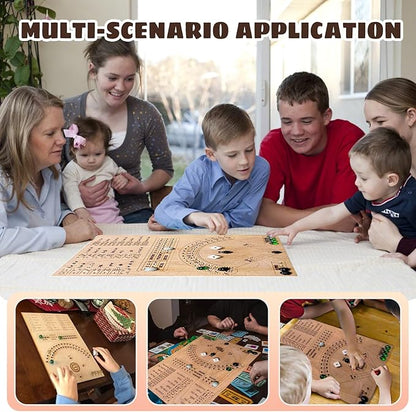 Baseball Dice Board Game for Kids Adults Gift Wooden Fun Baseball Board Game with dice for Game Nights, Parties,Holiday Gatherings