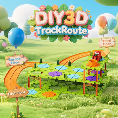 DIY STEM Board Games Kids Toys,Road Builder Educational Learning Toys for Kids, Montessori Logic Puzzles Brain Teasers Toy Preschool Classroom Gifts for Age 4-12 Year Old