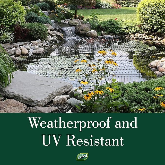 Dalen Pond & Pool Netting – Outdoor Water Garden Cover – Protective Mesh for Fish & Aqua Life - 3/8" Mesh - (28' x 28')