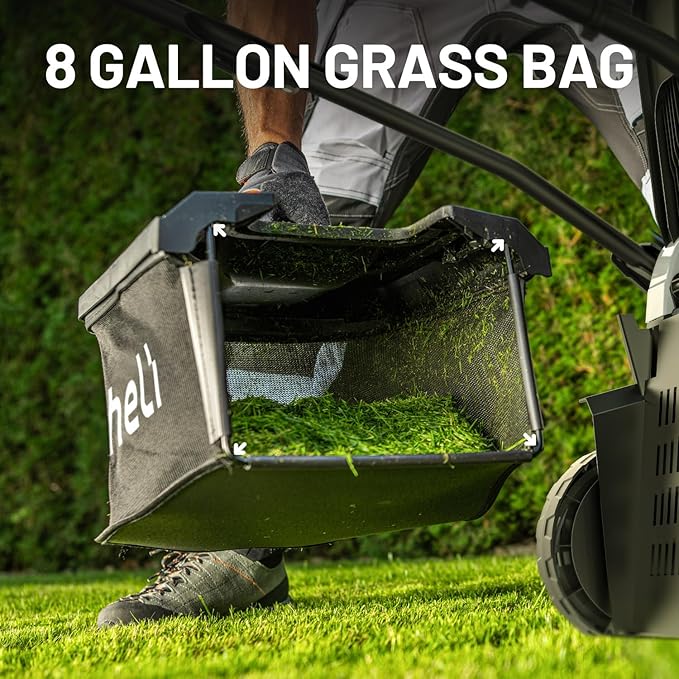 Litheli 18-inch 40V Brushless Lawn Mower for Garden Yards, Lightweight Cordless Lawn Mower Battery Powered with 6-Position Height Adjustment, 2x4.0Ah Battery Include