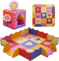 Foam Play Mat for Kids，25Pcs Square Interlocking Puzzle Floor Mat，Baby Play Mat Floor Mat Foam Puzzle Playmat for Toddlers with Fence