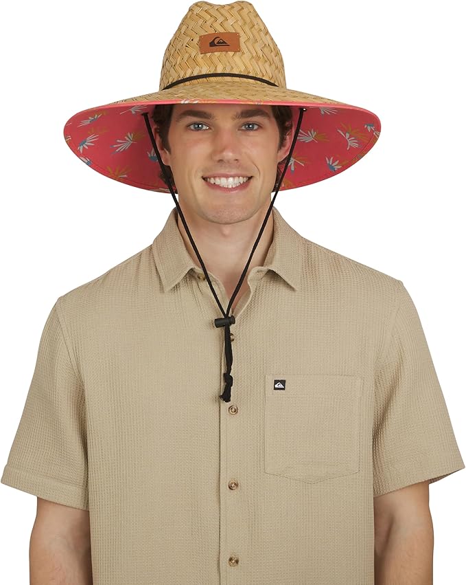 Quiksilver Men's Wide Brim Outdoor Lifeguard Straw Sun Hat