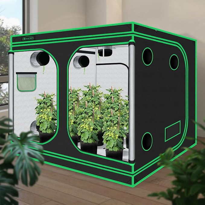 Grow Tent 96"x96"x78", High Reflective Mylar Dark Room with Observation Window, Removable Floor Tray and Tool Bag for Indoor Plant Growing 8'X8