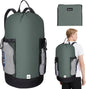 BALEINE 120L Laundry Bag Backpack, 900D Oxford Fabric Large Travel Laundry Bags with Shoulder Straps and 2 Mesh Pockets for College Dorm, Apartment, Laundromat (Dark Grey, 120L)