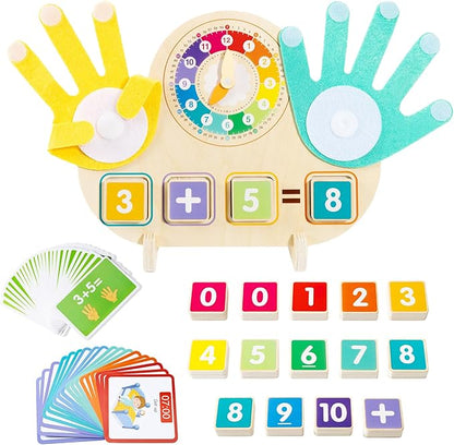 QEF Montessori Toys for 3 4 5 Year, Educational Math Manipulatives Number Counting Blocks for Kids, Preschool Learning Toys for Toddlers 2-4