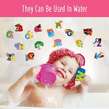 26PCS Alphabet Animal Jelly Stickers, Thick Window Door Clings Removable Reusable Letter Gel Clings Decals for Kids Toddlers Adults Home Classroom Animal Theme Party Supplies Decors (Not Edible)