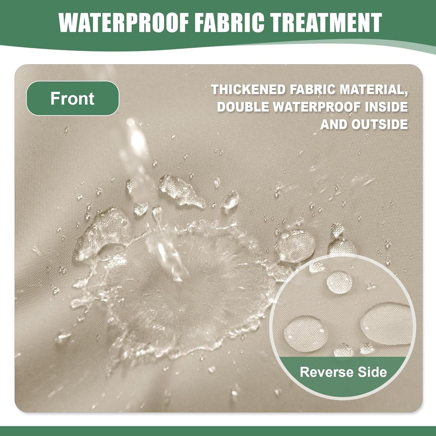 Chaise Lounge Cushions Outdoor Set of 4 - Waterproof and Fade Resistant Sun Lounger Replacement Cushion - Patio Lounger Pads with Removable Cover for Pool, Deck, Lawn, 72 x 21 x 3 Inch, Cream