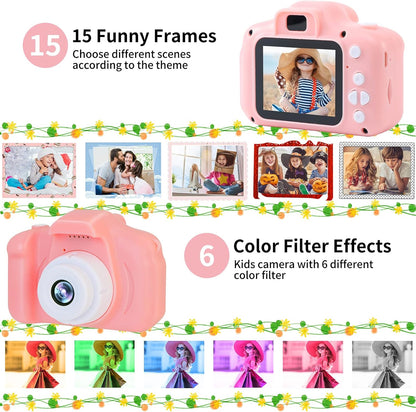 Kids Camera Underwater Waterproof Digital Camera for Kids 2 Inch IPS Screen 1080P HD Kids Video Action Camera for 3 4 5 6 7 8 9 10 Year Old Girls Boys Thanksgiving Christmas Birthday Gift