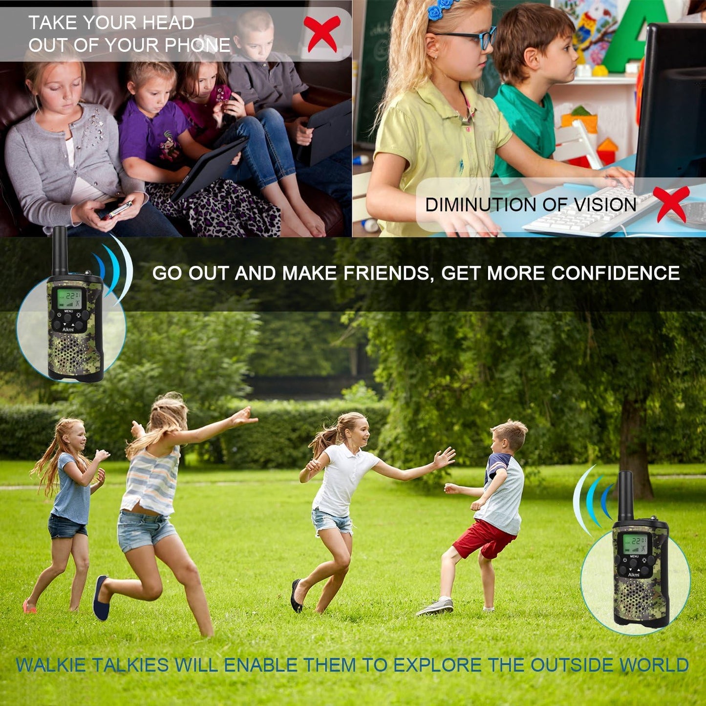 Gifts for Kids Aged 5-12 Boy Toys Kids Walkie Talkies 22 Channel 2 Way Radio 3 Miles Long Range fit Outdoor Adventure Hunt Game Camp Toys for Boys 6 7 8 9 Years Old Gifts for Boys