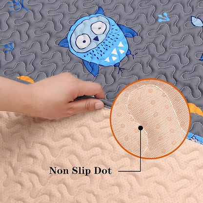 Machine Washable Baby Floor Play Mat 50x50”, Non Slip One-Piece Baby Crawling Mats for Tummy Time, Portable Playpen Mat Playmat for Babies Infants and Toddlers
