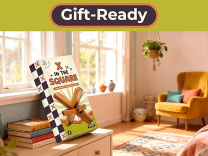 BSIRI Wooden Brain Teasers for Adults Logic Games Gift Puzzle and Mind Teasers for Kids of The Cross Out Tricky Games Wood IQ Puzzles Challenging to Open Trick Lock