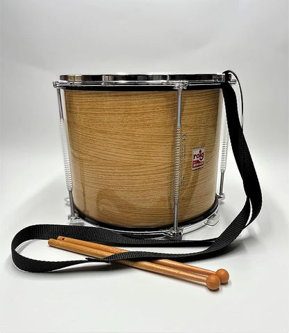 Tap-Along Sounder Timbal Drum with Double Sided Batter Head Toy Tambourine Drum for Kids, Musical Instrument for Children 12 Months and Up Realistic Look with 2 Drum Sticks 10X10X8