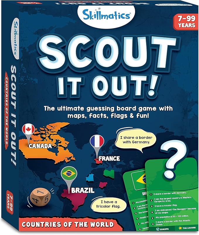 Skillmatics Board Game - Scout It Out, Guessing & Trivia Game for Families, Educational Toys, Card Games for Kids, Teens and Adults, Gifts for Boys and Girls Ages 7, 8, 9 and Up