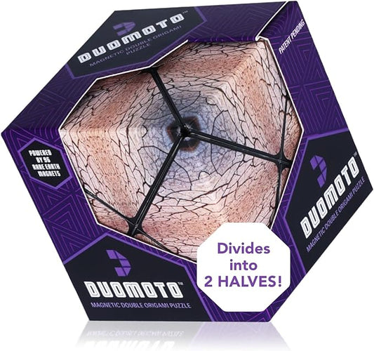 Duomoto Magnetic Transforming Cube - Shape Shifting Double Creativity Puzzle w/ 96 Rare Earth Magnets - Transforms Into Over 100 Shapes - by Fun in Motion Toys - Creators of Shashibo & Cubendi