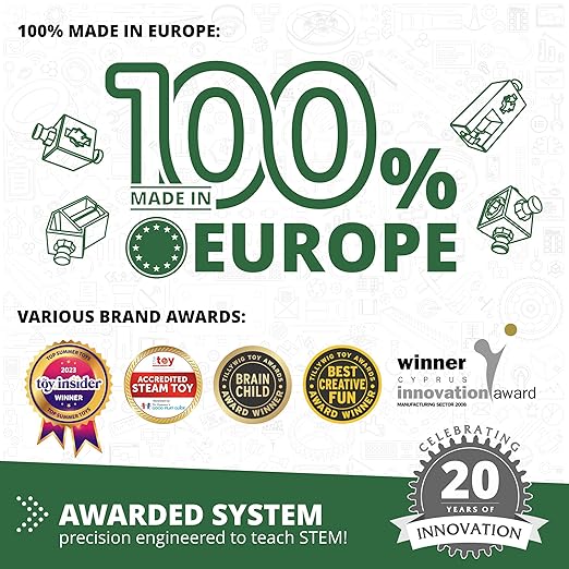 Engino- STEM Toys, Building Set for Kids 9+, Botanic Laboratory- Fully Functional Greenhouse, STEM Kit, Gift for Boys & Girls, Engineering Kit, Learning & Education Toys