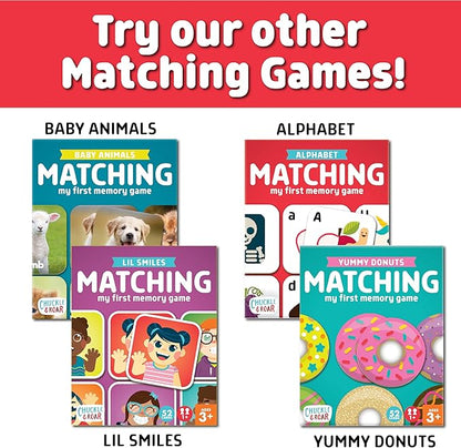 Chuckle & Roar - Matching Game Alphabet - Board Game for Kids 3 and up - Concentration Game for Toddlers - Preschool