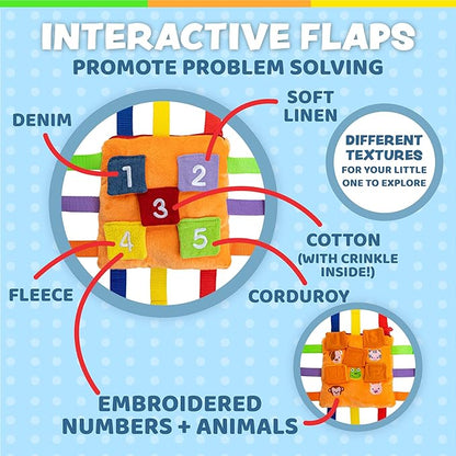 Buckle Toys - Bizzy Square - Learning Activity Game - Develop Motor Skills and Problem Solving - Occupational Therapy Toddler Travel Toy