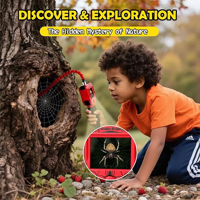 Kids Borescope Snake Camera with Light,STEM Educational Toys,Science Exploration Gifts for Nature & Outdoor Activities Over 3 Years Old