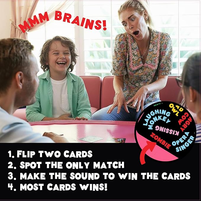 UPROAR! Family Sound-Matching Card Game – Hilarious Fast Game for Kids 7+, Parents & Teens | Easy to Learn, 2–6 Players, 10–20 Min | Travel-Size | Great for Family Game Night & Stocking Stuffers
